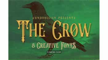 دانلود فونت انگلیسی The Crow – Vintage Style Font
