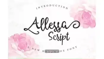 دانلود فونت انگلیسی Allessa Script