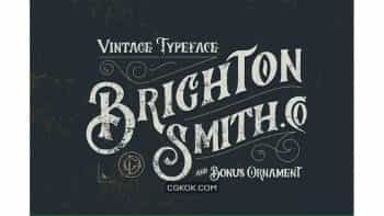دانلود فونت انگلیسی Brighton Smith Typeface