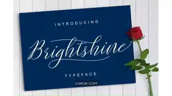 دانلود فونت انگلیسی Brightshine Typeface