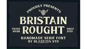 دانلود فونت انگلیسی Bristain Rought Serif Font