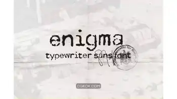 دانلود فونت انگلیسی Enigma Typewriter Sans Font