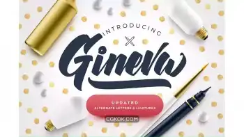 دانلود فونت انگلیسی Gineva Script Font