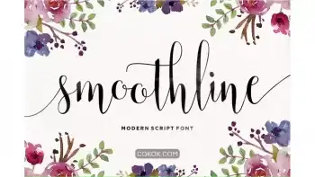دانلود فونت انگلیسی Smoothline Script