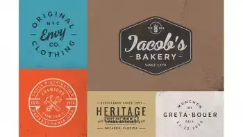 دانلود طرح لایه باز برچسب و لوگو Logo/Badge Templates Vol.3