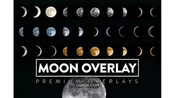 دانلود افکت ماه روی عکس و تصاویر Moon Overlays