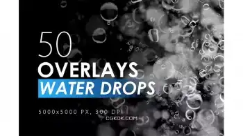 دانلود افکت قطرات آب روی عکس و تصاویر Water Drops Overlays