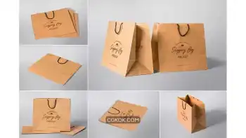 دانلود موکاپ ساک خرید Appealing Shopping Bag Mockups