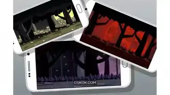 دانلود وکتور بک گراند بازی Night Forest Game Backgrounds