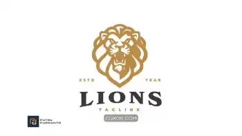 دانلود وکتور لوگو شیر عصبانی Angry Lion Head Logo Design