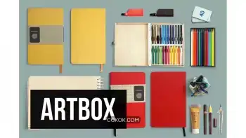 دانلود موکاپ جعبه هنری ArtBox – Artistic Mockup Kit