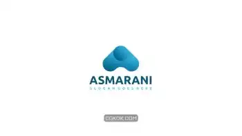 دانلود وکتور لوگو حرف A آبی Blue A Logo