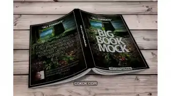 دانلود موکاپ کتاب Book Mockup Dimension 160 x 225 mm – Paperbacks
