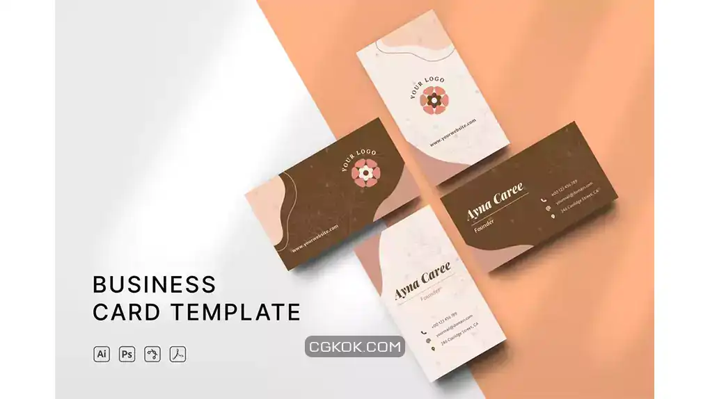 دانلود طرح لایه باز کارت ویزیت Business Card 35