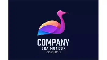 دانلود وکتور لوگو پرنده رنگارنگ Colorful Bird Logo Design