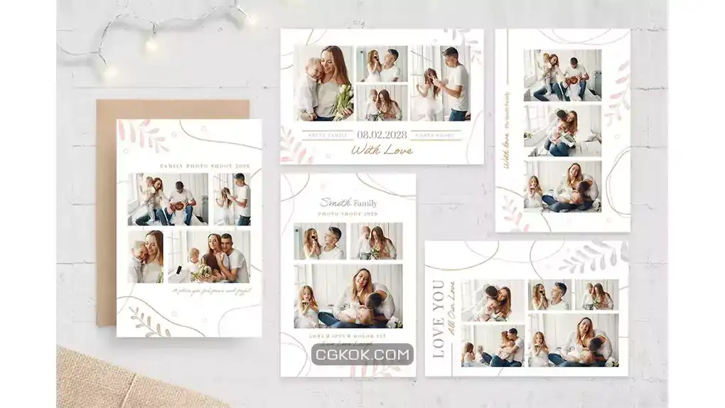 دانلود طرح لایه باز تراکت عکس خانوادگی Family Photo Card Flyer Template