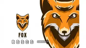 دانلود وکتور لوگو روباه Fox Mascot Logo
