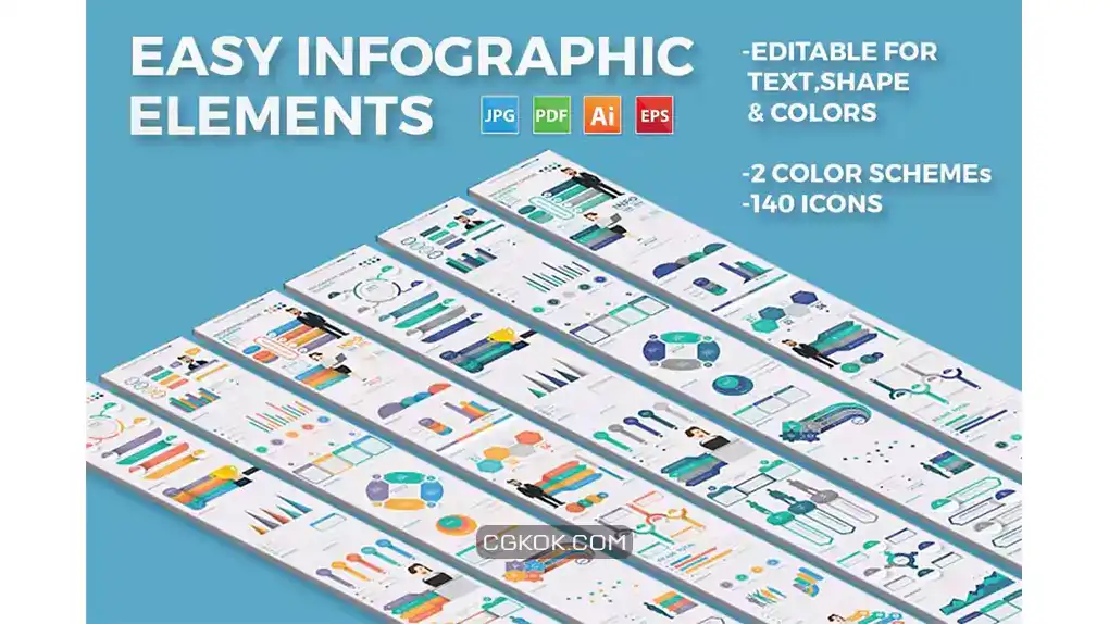 دانلود وکتور اینفوگرافیک Infographic Element Design