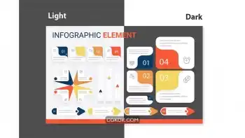 دانلود وکتور اینفوگرافیک تجاری Infographic Template & Elements for Business V.28