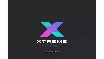 دانلود وکتور لوگو Letter X Logo design 3D Ribbon style