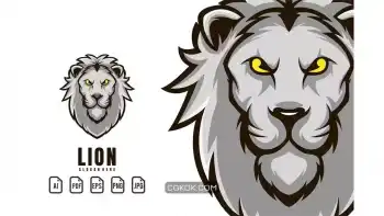 دانلود وکتور لوگو شیر Lion Mascot Logo