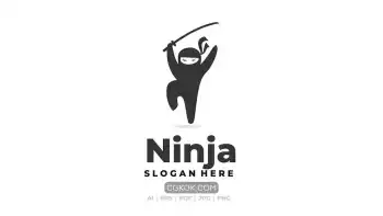 دانلود وکتور لوگو نینجا Ninja Mascot