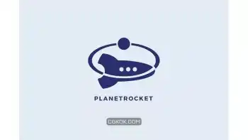 دانلود وکتور لوگو سیاره Planet Rocket Logo Template