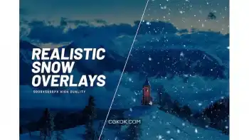 دانلود افکت برف واقعی روی عکس و تصاویر Realistic Snow Overlays