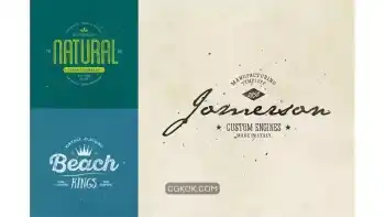 دانلود طرح لایه باز لوگو رترو Retro Logo Templates V.07