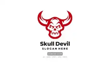 دانلود وکتور لوگو جمجمه Skull Mascot