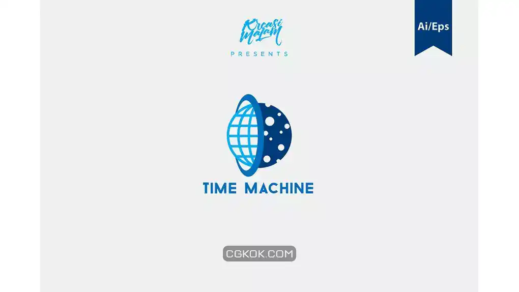 دانلود وکتور لوگو ماشین زمان Time Machine Logo Template