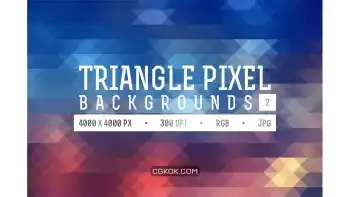 دانلود بکگراند پیکسلی سه گوش Triangle Pixel Backgrounds Pack 2