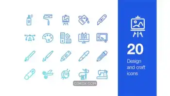 دانلود آیکون طراحی و مهارت Design and craft icons