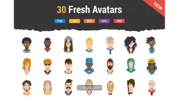 دانلود آیکون آواتار مدرن Fresh & Modern Avatars