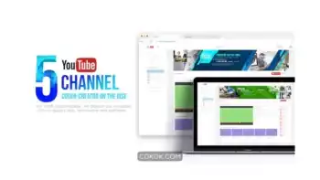 دانلود طرح لایه باز کاور کانال یوتیوب Creator on the Rise-Youtube Banners Template