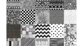 دانلود پترن دستنویس مشکی Black Hand-Drawn Seamless Patterns