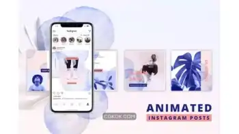 دانلود طرح لایه باز پست اینستاگرام متحرک ANIMATED Instagram Posts – Bold Edition