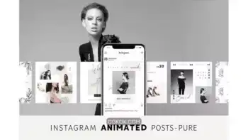 دانلود طرح لایه باز پست متحرک اینستاگرام ANIMATED Instagram Posts – Pure