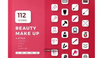 دانلود آیکون آرایشی زیبایی Beauty Make Up Icons
