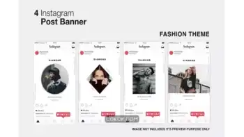 دانلود طرح لایه باز پست اینستاگرام فشن Fashion Instagram Post