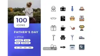 دانلود آیکون روز پدر Father’s Day Icons