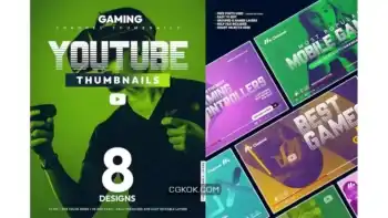 دانلود قالب لایه باز کاور ویدیو یوتیوب بازی Gaming YouTube Thumbnails