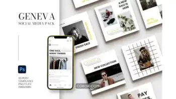 دانلود طرح لایه باز پست اینستاگرام خرید Geneva – Shopping Instagram
