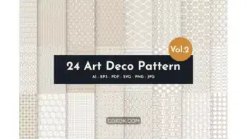 دانلود پترن خطوط طلایی انتزاعی آرت دکو Gold Line Art Deco Pattern Design Abstract Vol.2