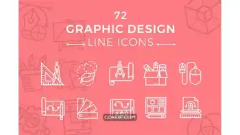 دانلود آیکون خطی طراحی گرافیکی Graphic Design Line Icons