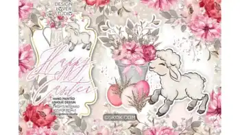 دانلود کلیپ آرت بره عید پاک Happy Easter lamb design