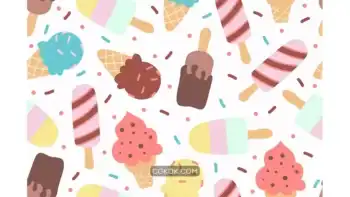 دانلود پترن بستنی Ice Cream Vector Seamless Object Pattern