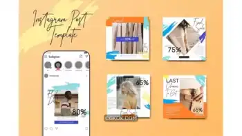 دانلود وکتور پست اینستاگرام Instagram Post Template