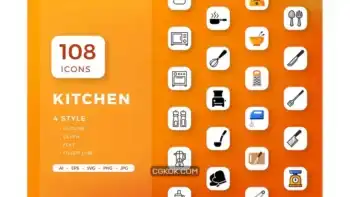 دانلود آیکون آشپزخانه Kitchen Icons