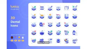 دانلود آیکون دندانپزشکی Luxica – Dental Icons